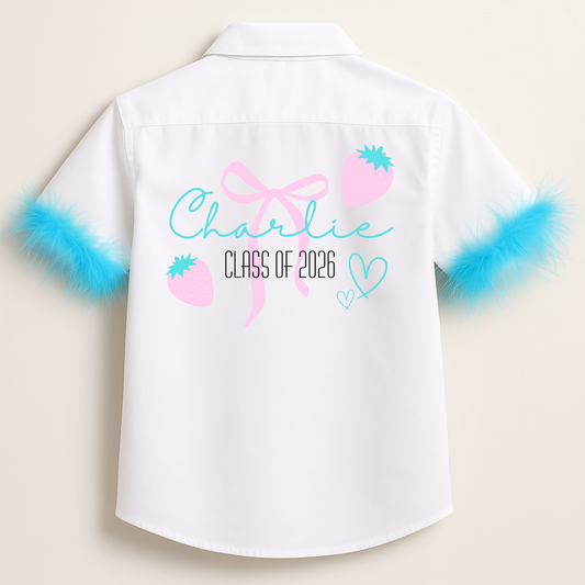 Personalised School Leavers Shirt - Berry Cute