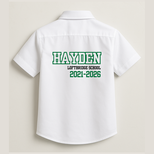 Personalised School Leavers Shirt - Sport Captain