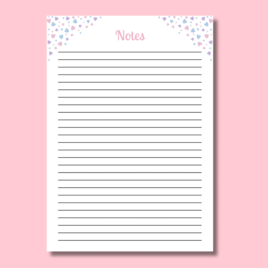 Notes Notepad - Pastel Passion