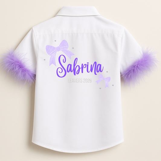 Personalised School Leavers Shirt - Bow Bliss