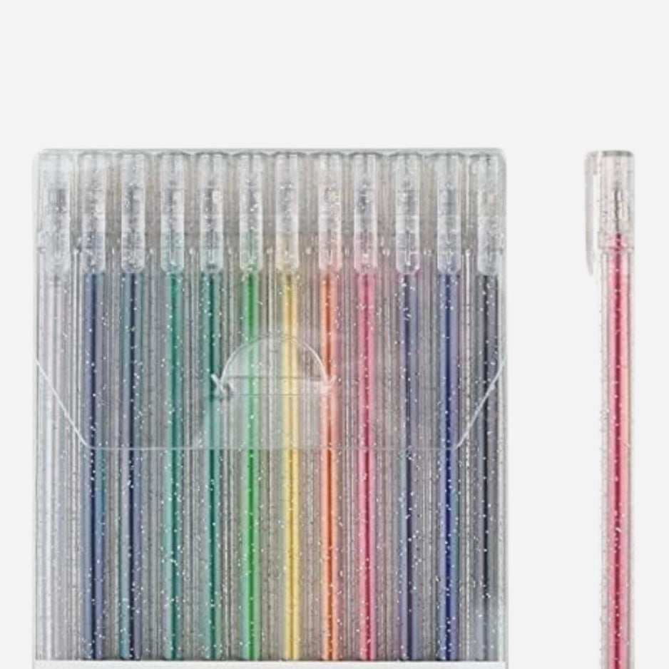 Glitter Bomb Gel Pens - 12 Pack