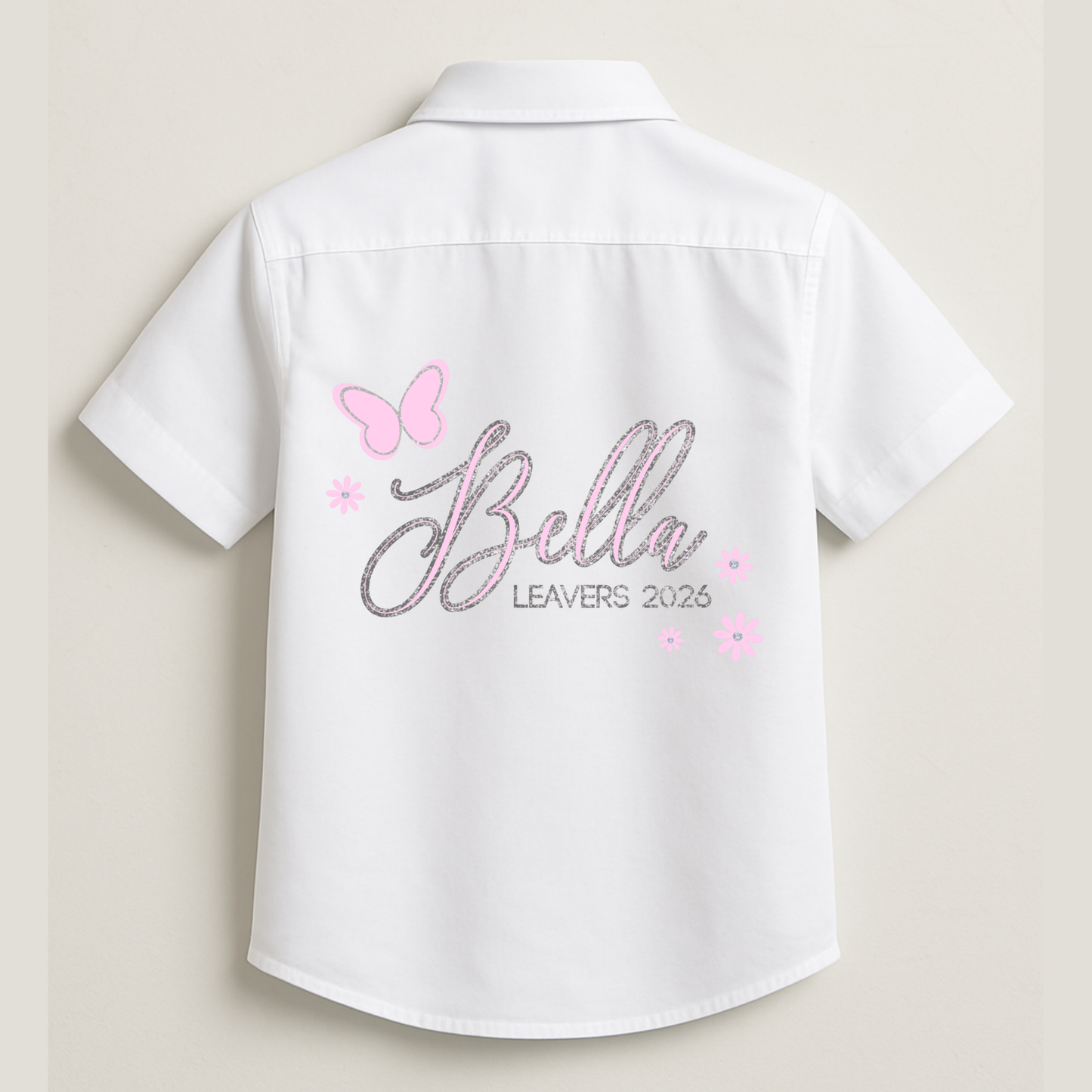 Personalised School Leavers Shirt - Butterfly Bloom