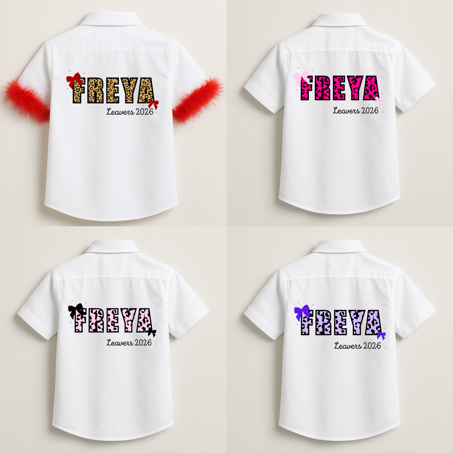 Personalised School Leavers Shirt - Cute Kitty