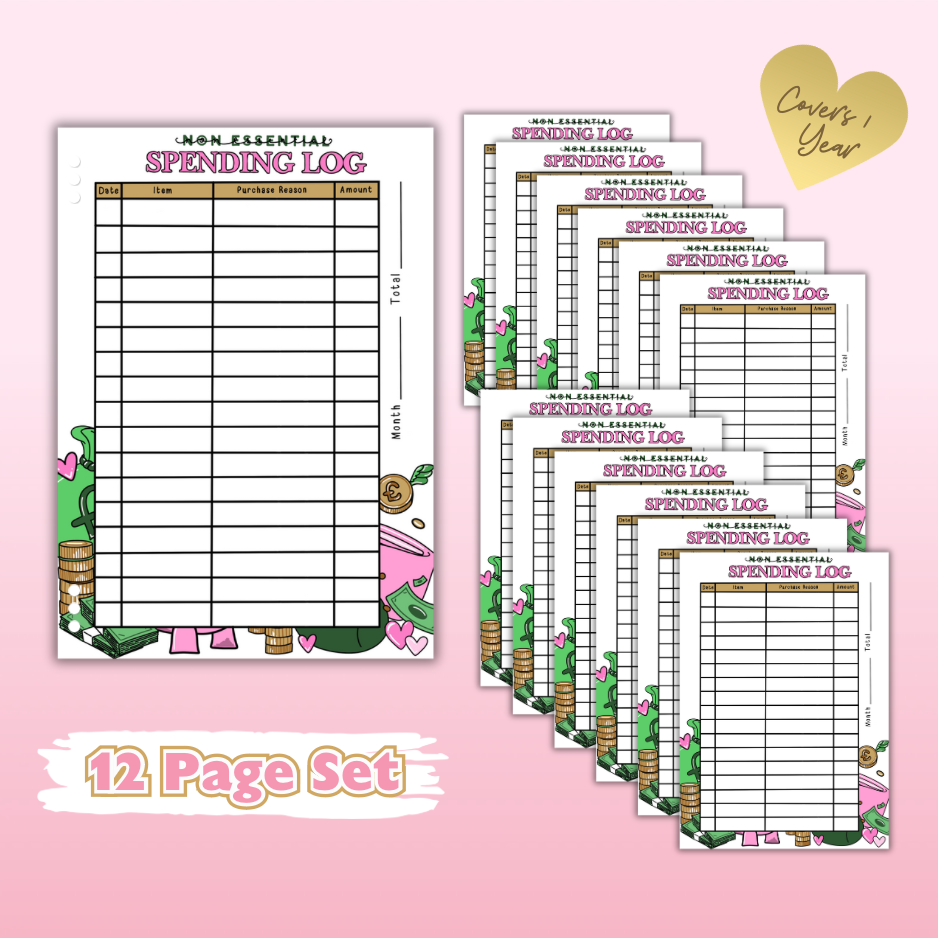 Money & Savings Set - 1 Year Bundle - 97 Page Inserts & 13 Dividers