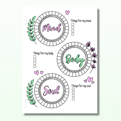 Ultimate Self Care Page Set - 6 Month Bundle - 56 Page Set