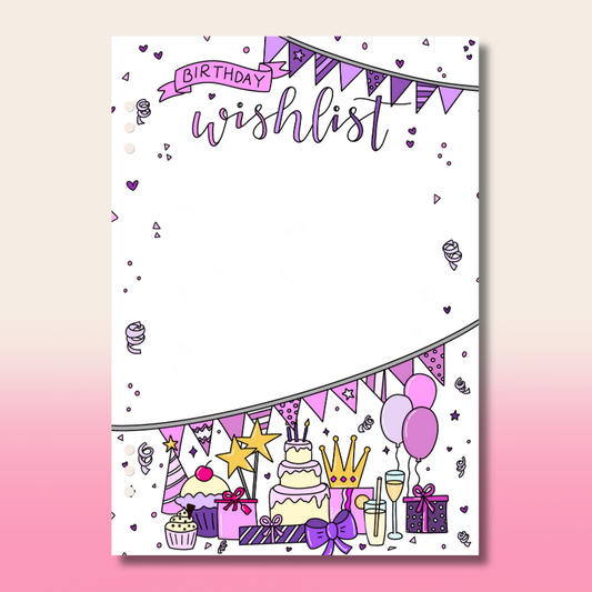 Birthday Wishlist - Single Page