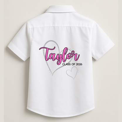 Personalised School Leavers Shirt - Romantica
