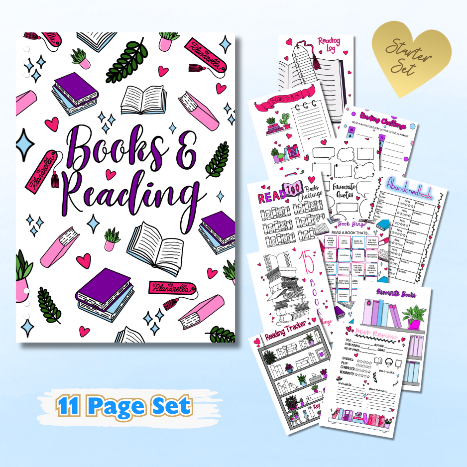 Books & Reading - Starter Set - 11 Page Bundle + Divider Cover