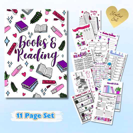 Books & Reading - Starter Set - 11 Page Bundle + Divider Cover