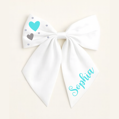 Personalised School Leavers Hair Bow Clip - Cupid Cutie