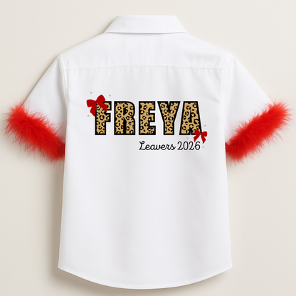 Personalised School Leavers Shirt - Cute Kitty