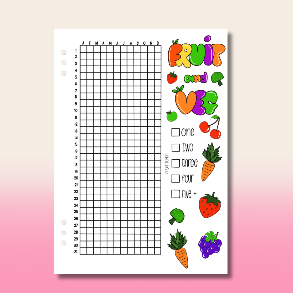 Fruit & Veg Yearly - Single Page
