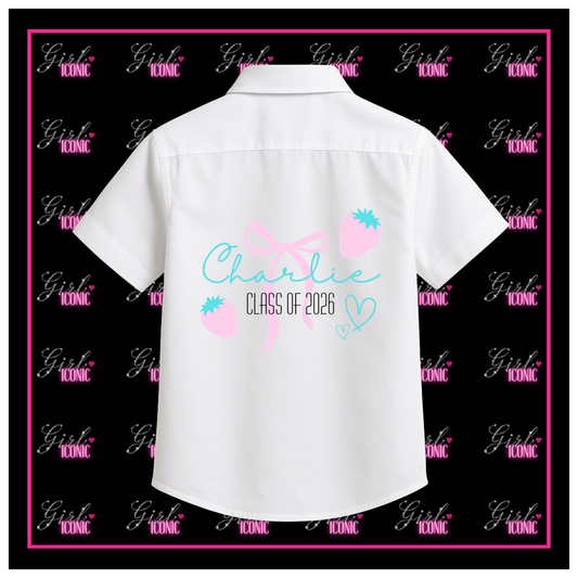 Personalised School Leavers Shirt - Berry Cute