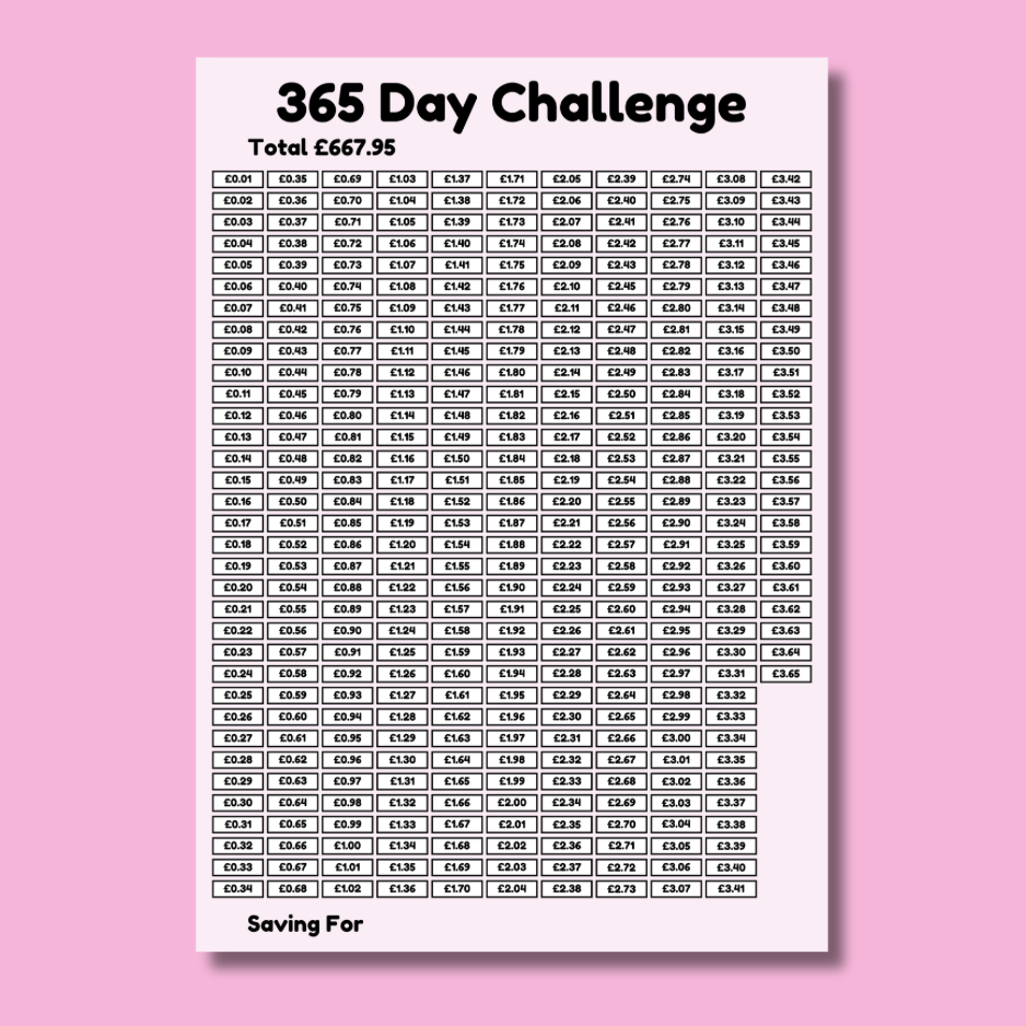 Savings Challenge Book