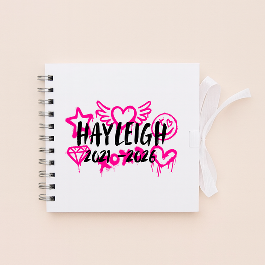 Personalised School Leavers Memory Scrap Book - Rebel Rock