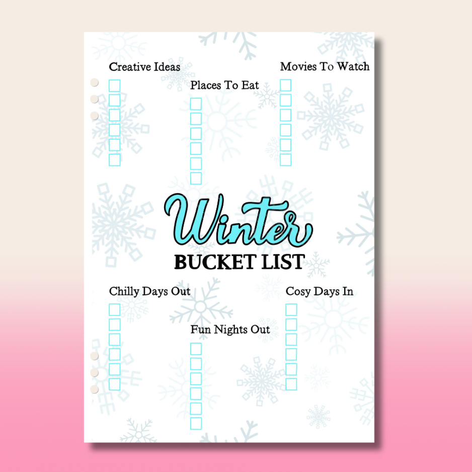 Winter Bucket List - Single Page