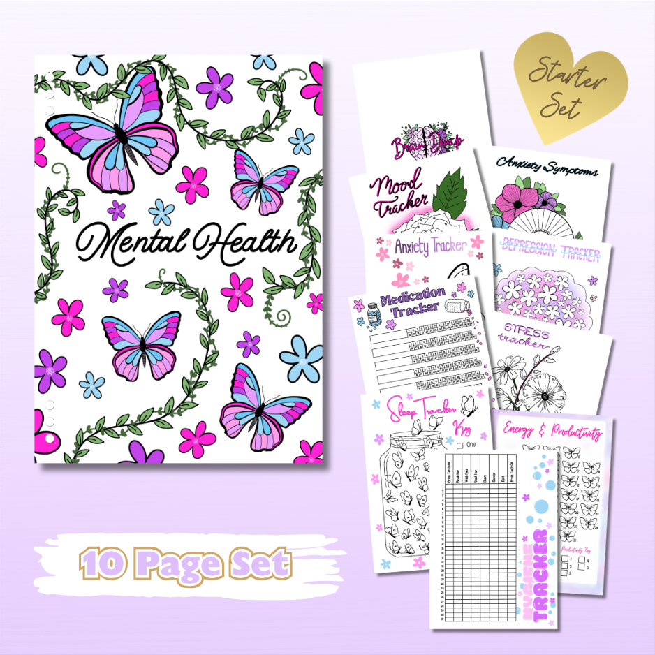 Mental Health Set - 1 Month Bundle - 10 Page Inserts & Divider