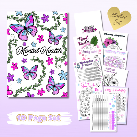 Mental Health Set - 1 Month Bundle - 10 Page Inserts & Divider