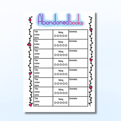 Books & Reading - Starter Set - 11 Page Bundle + Divider Cover