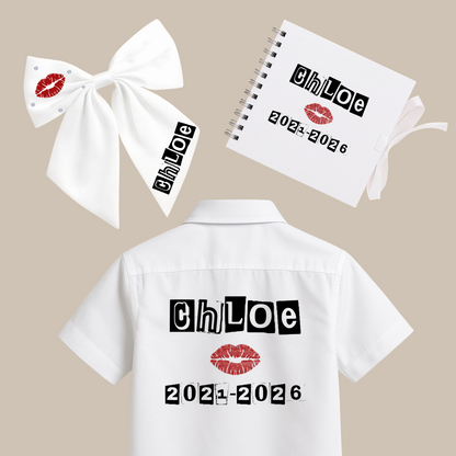Personalised SchoolLeavers Memory Scrap Book - Burn Girls