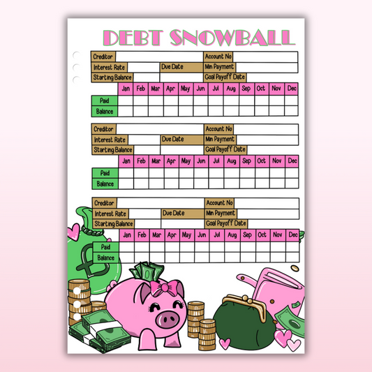 Debt Snowball - Single Page
