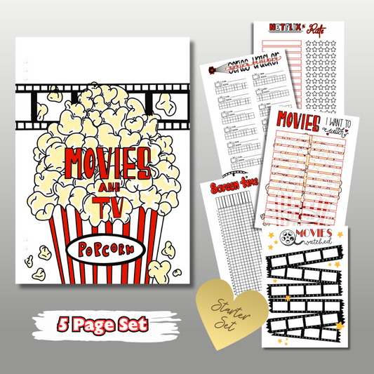 Movies & Tv Set - 5 Page Bundle + Page Divider