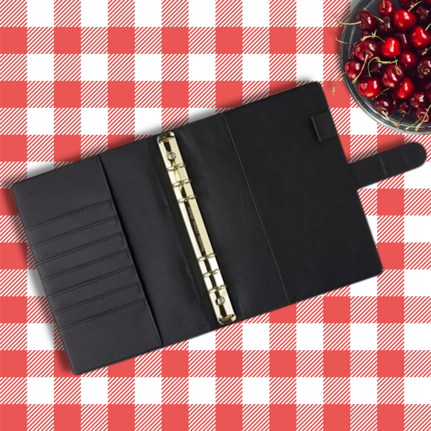 Personalised Black Binder - Very Cherry
