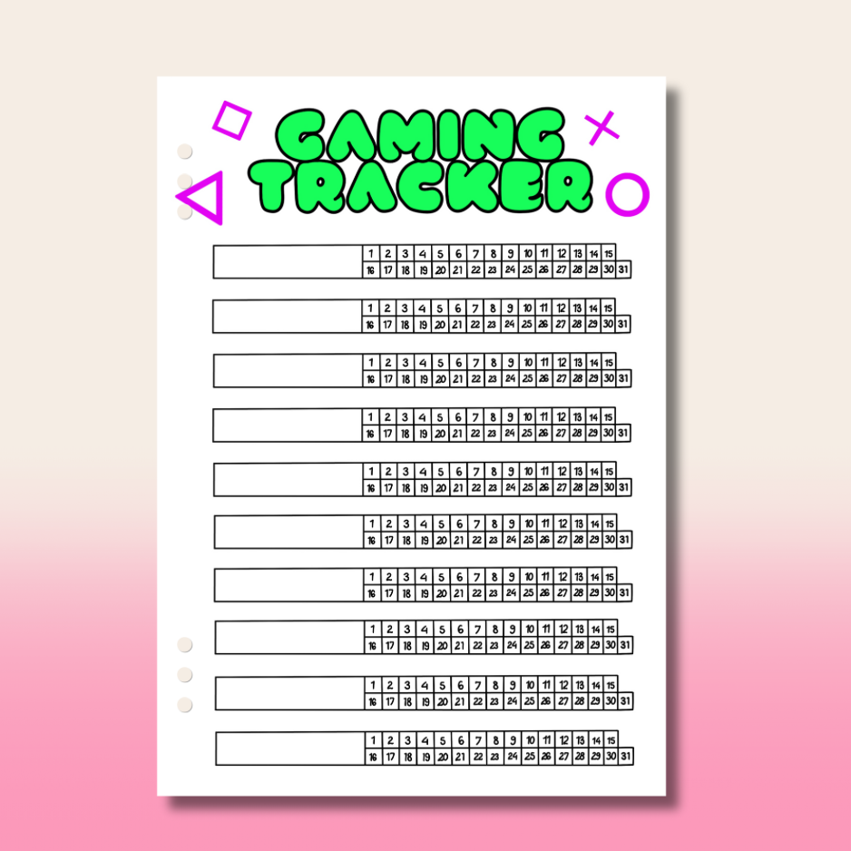 Gaming Tracker - Single Page