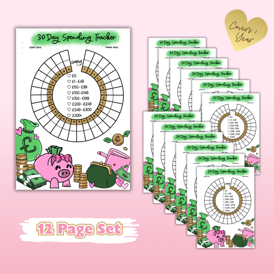 Money & Savings Set - 1 Year Bundle - 97 Page Inserts & 13 Dividers