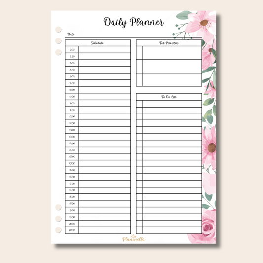 Daily Planner - Garden Roses - Page Inserts