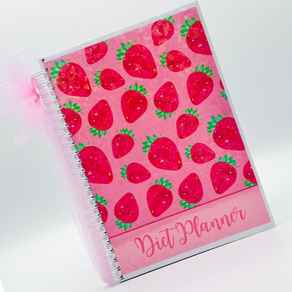 Strawberry Sparkles Diet Planner - Spiral Bound