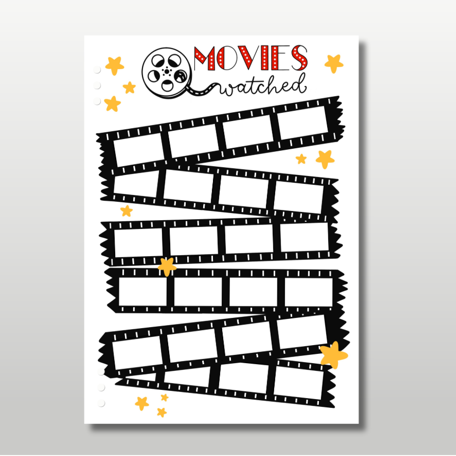 Movies & Tv Set - 5 Page Bundle + Page Divider