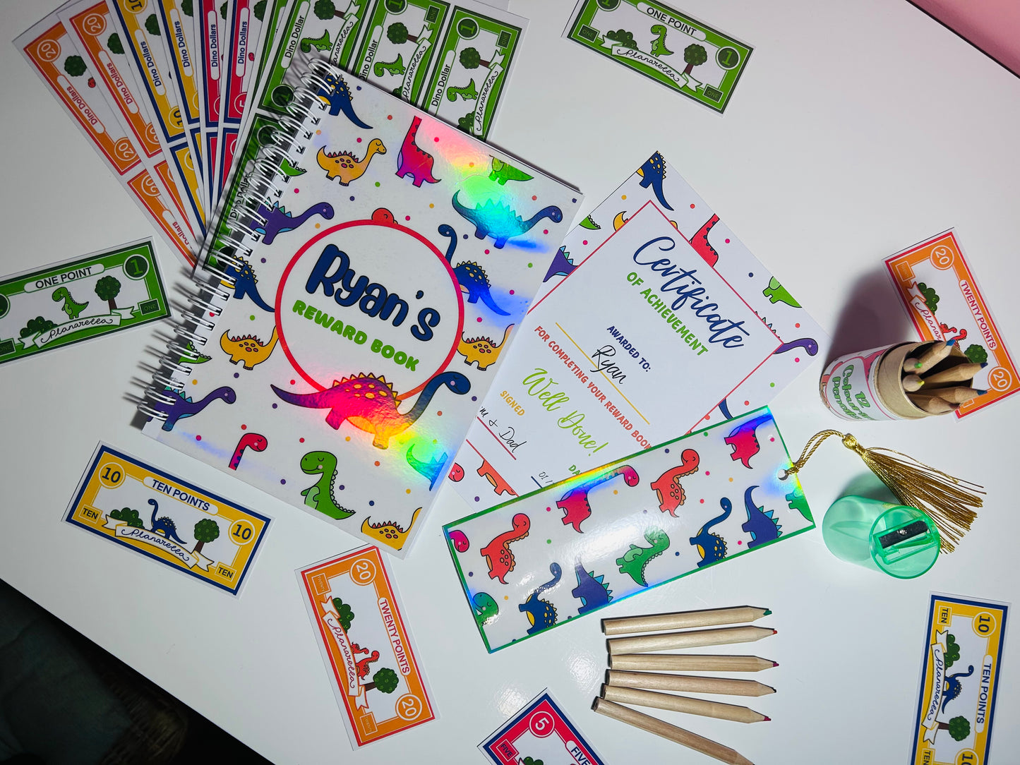 Personalised Dinosaur Reward Book Set