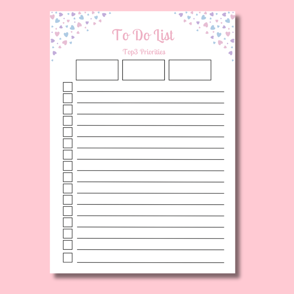 To Do List Notepad - Pastel Passion