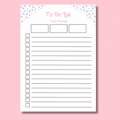 To Do List Notepad - Pastel Passion