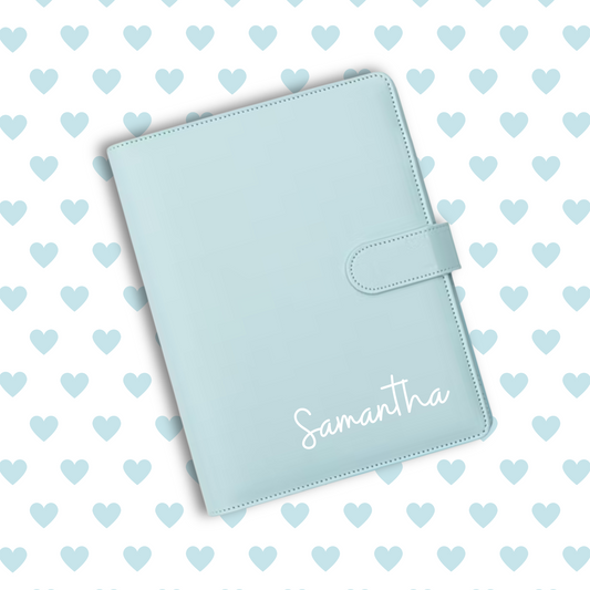 Personalised Blue Binder - Darling Blue