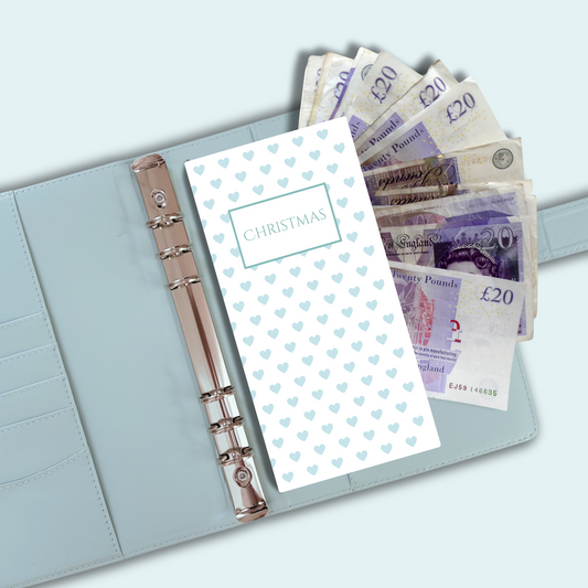 Customisable Cash Stuffing Envelope Wallets - Set of 5 - Darling Blue