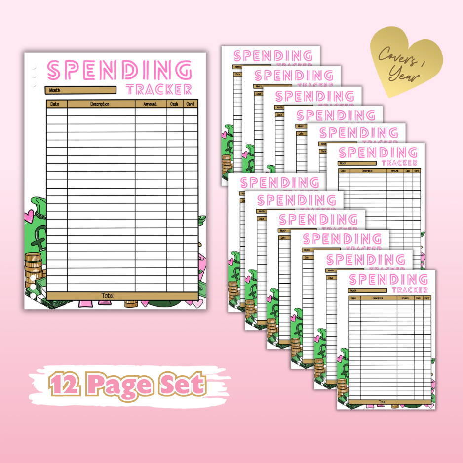 Money & Savings Set - 1 Year Bundle - 97 Page Inserts & 13 Dividers