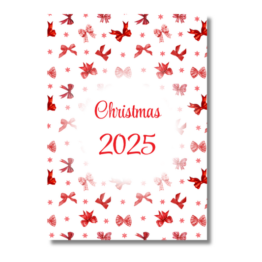 A4 Christmas Planner Refill Page Inserts - Red Bows