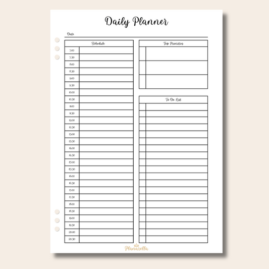 Classic Daily Planner - Page Inserts