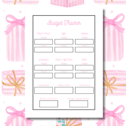 Pink Presents Christmas Planner