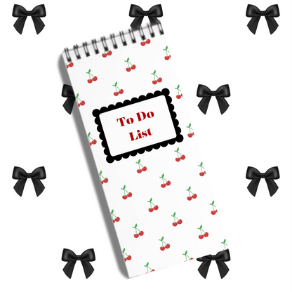 To Do List - Slim Notepad - Very Cherry
