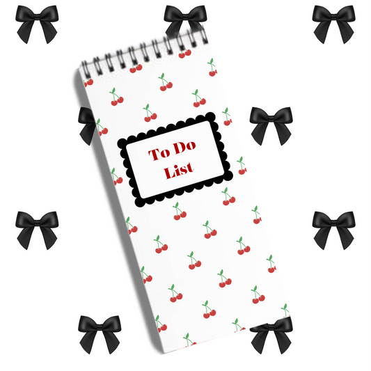 To Do List - Slim Notepad - Very Cherry