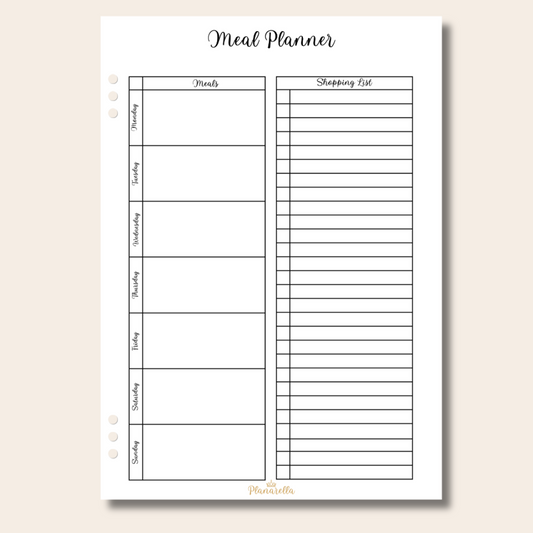Meal Planner - 20 Page Inserts