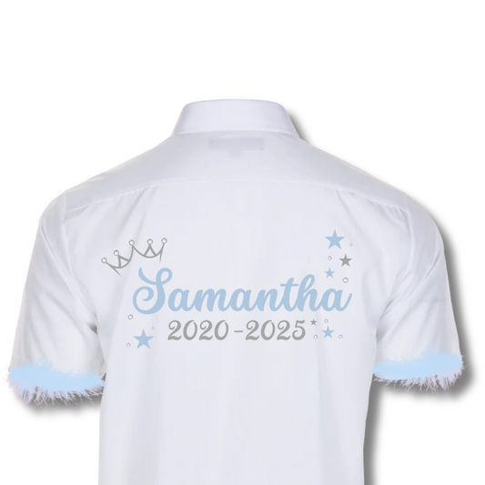 Personalised Girls Glitter Princess School Leavers Shirt