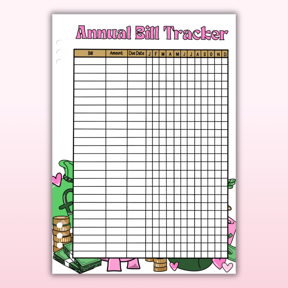 Money & Savings Set - 1 Year Bundle - 97 Page Inserts & 13 Dividers