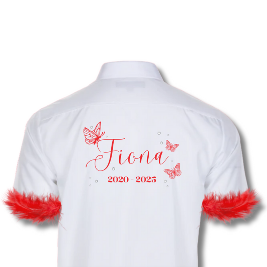 Personalised Girls Butterfly School Leavers Shirt