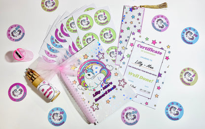 Personalised Unicorn Reward Book Set