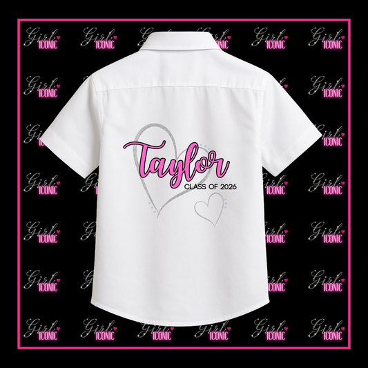 Personalised School Leavers Shirt - Romantica