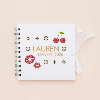 Personalised School Leavers Memory Scrap Book - Fashion Girly